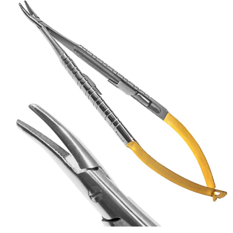 Голкотримач Castroviejo 15,5 см, вигнутий, 1106В, Dental Studio